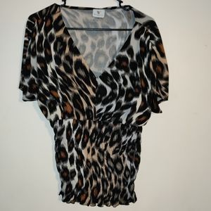 Worthington Cheetah Print Top